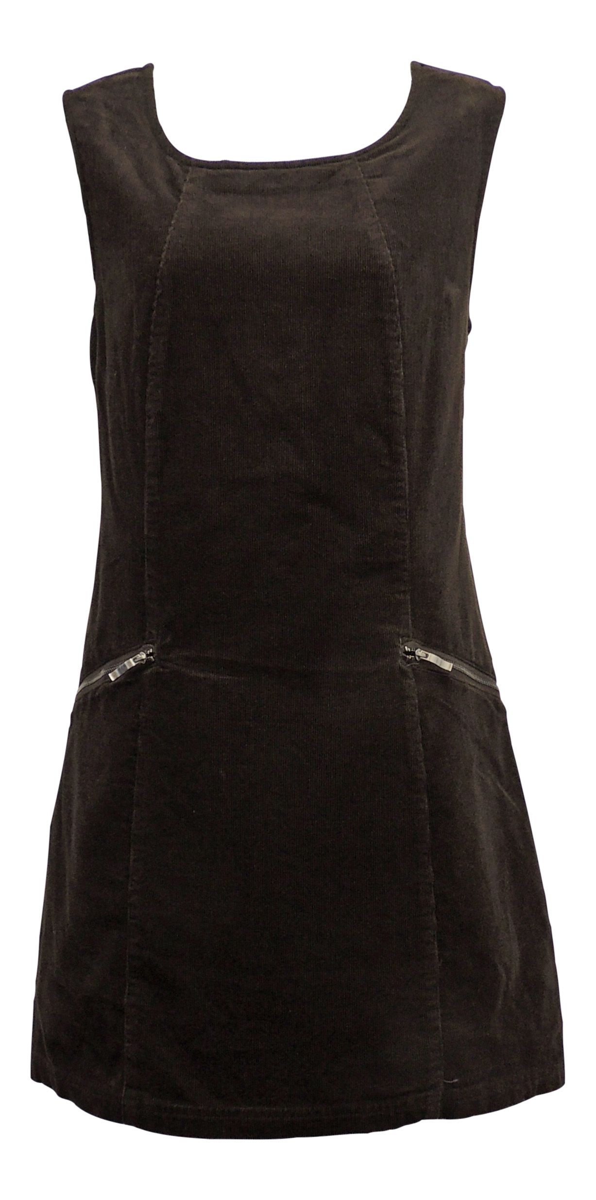 Vintage style 1960s style Brown Teal Fine Cord Pinafore Tunic ... Vintage style 1960s style Brown Teal Fine Cord Pinafore Tunic ...